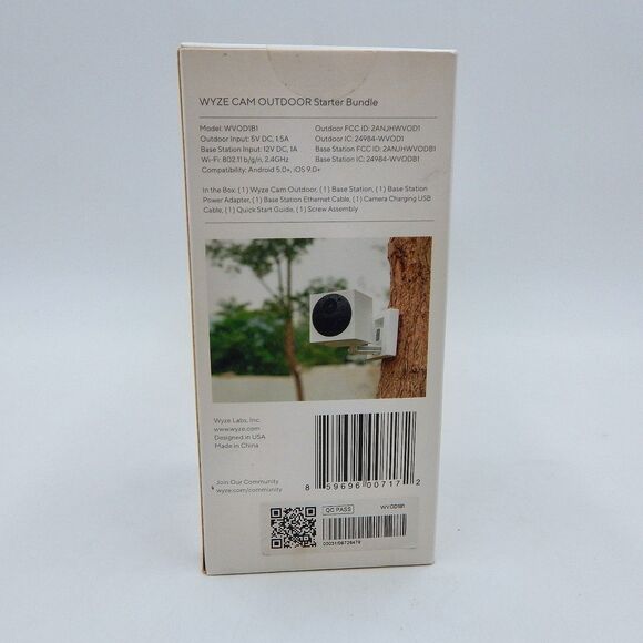 Wyze Cam Outdoor Starter Bundle WVOD1B1 Wire-Free Wireless Camera & Base Sealed - Picture 2 of 5